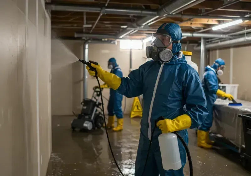 Basement Sanitization and Antimicrobial Treatment process in Alamogordo, NM